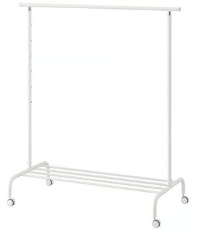IKEA: RIGGA Šatní stojan, bílá