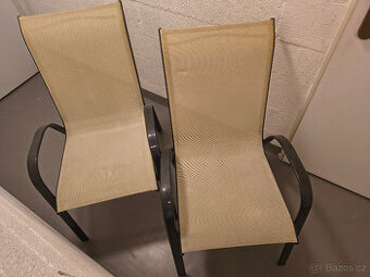 Hliníková venkovní zahradní židle (2 ks za 600 Kč)