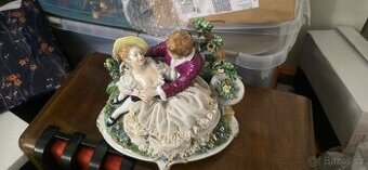 Krásné porcelánové sousoší německo