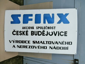 Smaltovaná cedule SFINX za 10.000 kč