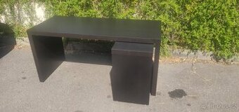 Psací stůl s výsuvnou deskou, MALM IKEA