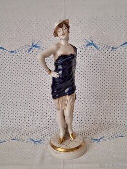 ŠPANĚLSKÁ TANEČNICE-porc.soška Art Deco ROYAL DUX výš.37cm