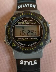 Pánské retro digitálky Aviator