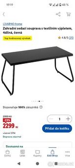 Venkovní stolek sklo Lidl nový