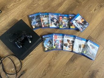 PlayStation 4 Slim 500 GB s ovladačem + hry zdarma