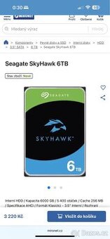 NOVÝ HDD Seagate SkyHawk 6TB – určený pro 24/7 provoz