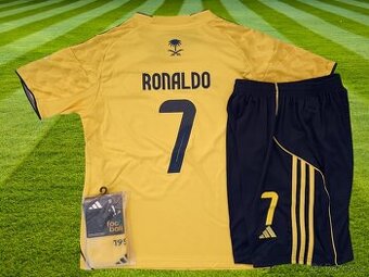 Dětský fotbalový dres Cristiano Ronaldo Al Nassr žlutá edice