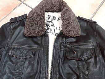 Kožená letecká bunda MUSTANG - M, jako nová