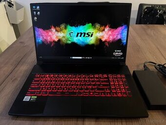 HERNÍ MSI GF75 17.3"144Hz-GTX 1650Ti GDDR6-RAM16GB-SSD512GB