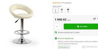 Barová židle (krémová)