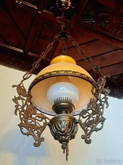 Starožitný lustr – mosaz