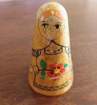 Retro dřevěná matrjoška – 3dílná sada