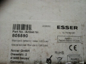 EPS kouřové čidlo (hlásič) + patice Esser 802371+ 805590