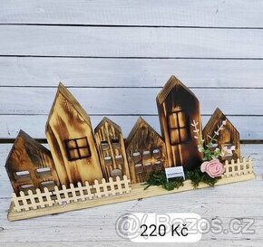 Prodám novou dřevěnou dekoraci - domečky