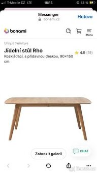 Jidelni stůl dub masív , kulatý skleněný , rozkládací stůl