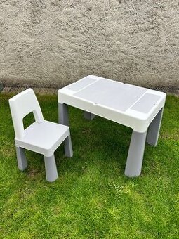 Dětský stoleček se židličkou TEGA MULTIFUN - šedý