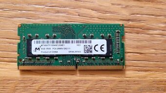8GB SODIMM DDR4 RAM paměť 2666 Mhz Micron