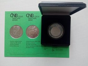 Pamětní mince 200Kč 2001 Fotbal proof