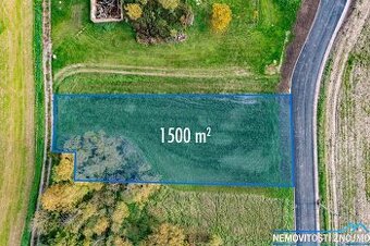 Prodej stavebního pozemku 1500m2, všechny IS, k.ú. Slup u Zn