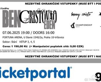 Ben Cristovao 7.6.2025 Eden stání 1x