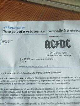 AC/DC ACDC AC-DC lístek Letňany