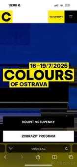 Vstupenky Colours of Ostrava 4 denní