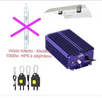 Komplet osvětlení 1000w. Lumatek..Pro growbox.