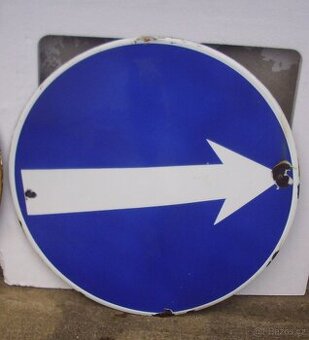 Stará smaltovaná cedule - 50cm