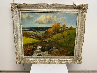 Obraz olejomalba krásné dílo Krajina s potokem