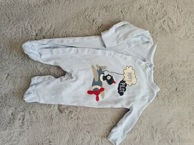 Overálek s ohrnovacími rukávy velikost new born