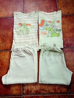 Dvě pyžama vel. 116 - cena celkem