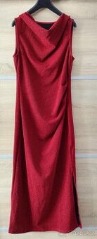 Společenské červené šaty lesklé