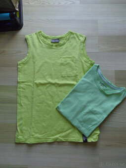 2x triko bez rukávů KIK vel. 146/152