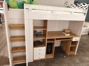 Dětská sestava postel, skříň, psací stůl