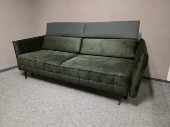 Nový zelenošedý rozkládací gauč