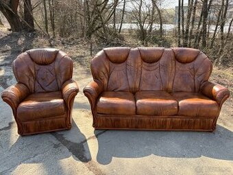 Kožená ROZKLÁDACÍ sedací souprava 3+1