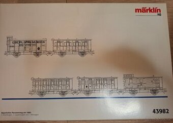 H0 MÄRKLIN 43982 set Bavorský os.vlak r 1880 s orig.obalem