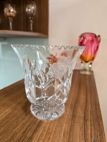 Křišťálová broušená váza Bohemia Crystal - 1