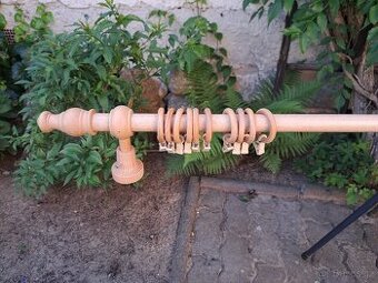 Garnýž dřevěná, jednoduchá, buk, 3m