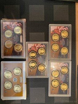 Mince prezidenti USA + JFK Half Dollar