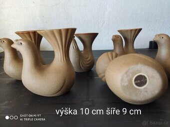 Raritní vintage vázičky ve tvaru ptáčků