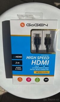 Kabel GoGEN HDMI 2.0, 2m, high speed, 24k gold plated