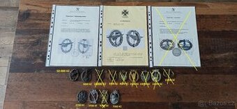 Německo bojové, válečné odznaky.