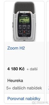 NEPOUŽITÝ ZOOM handy recorder, nahrávací zařizení kapesní