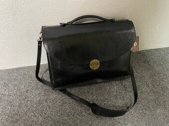 Černá kožená manažerská aktovka - 1