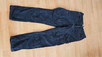 Černé zateplené kalhoty džíny vel 146