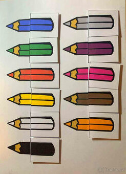 Spoj poloviny pastelek