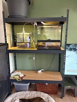 Kovový regál zátěžový, tři police