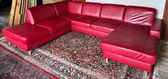 Kožená sedací souprava ve tvaru U, 3145