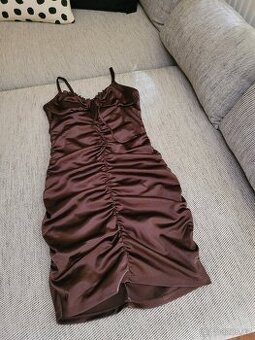 Dámské čokoládové šaty zn. H&M, vel. S